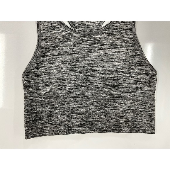 DKNY Womens Gray Heather Pattern Sports Bra Athletic Top Measurements in Picture - Picture 6 of 7